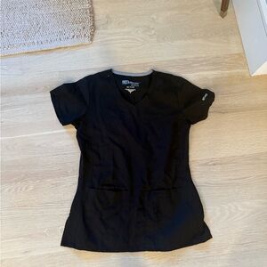 Grey's Anatomy Black V-Neck Scrub Top
